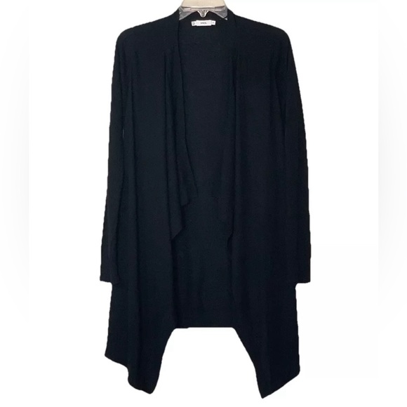 Vince Merino Wool Blend Draped Waterfall Cardigan Sweater in Black Size XS - Picture 1 of 10